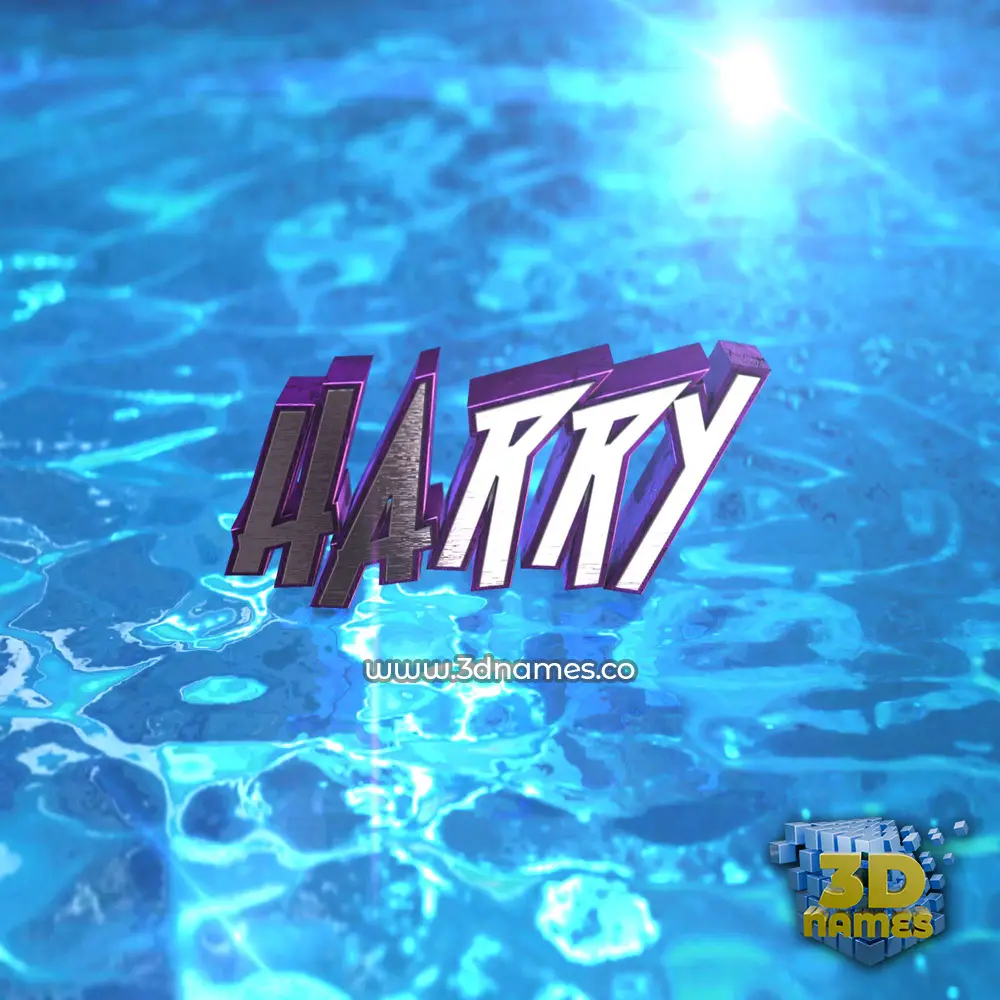 harry in Water 2015 style - 3D name wallpaper