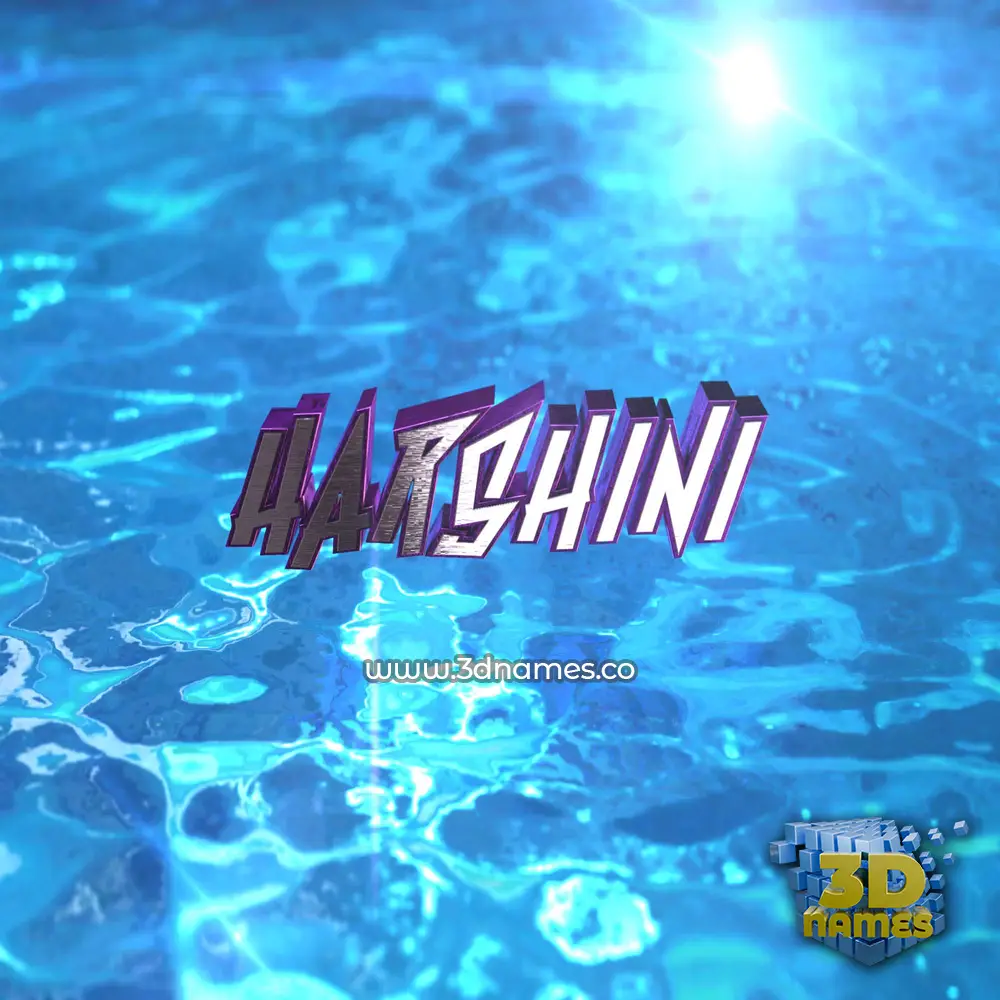 harshini in Water 2015 style - 3D name wallpaper
