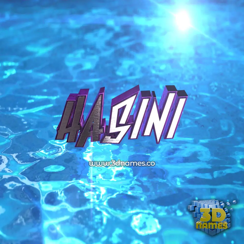 hasini in Water 2015 style - 3D name wallpaper