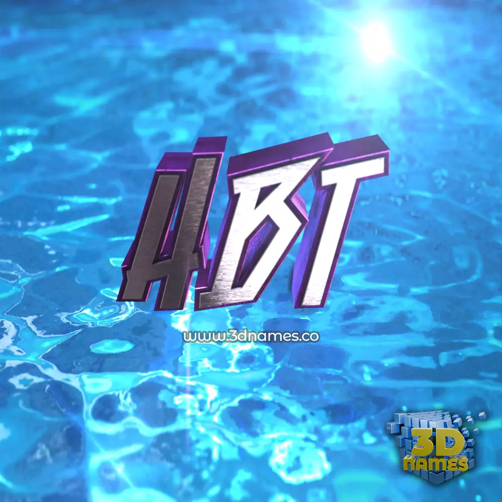 hbt in Water 2015 style - 3D name wallpaper