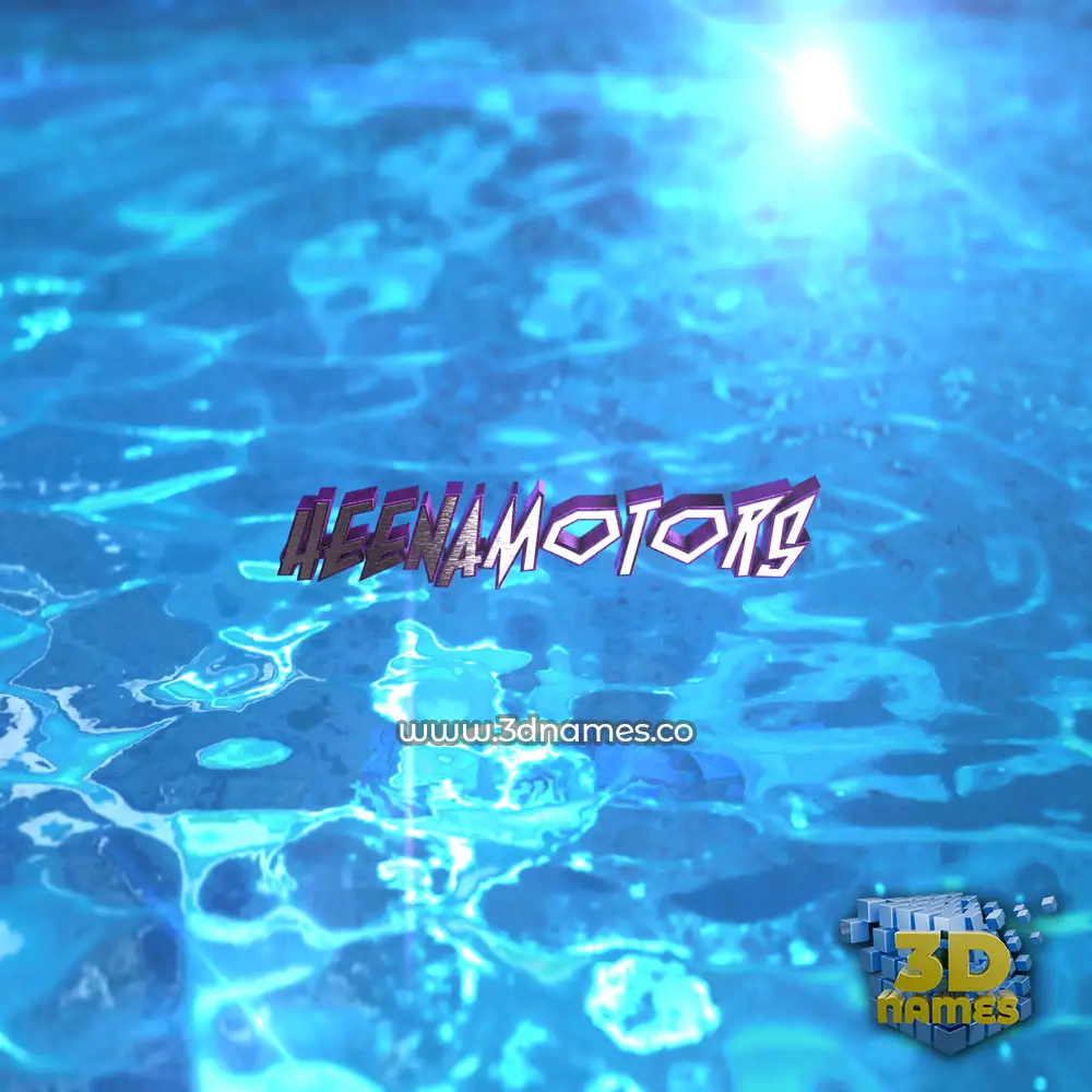 heenamotors in Water 2015 style - 3D name wallpaper