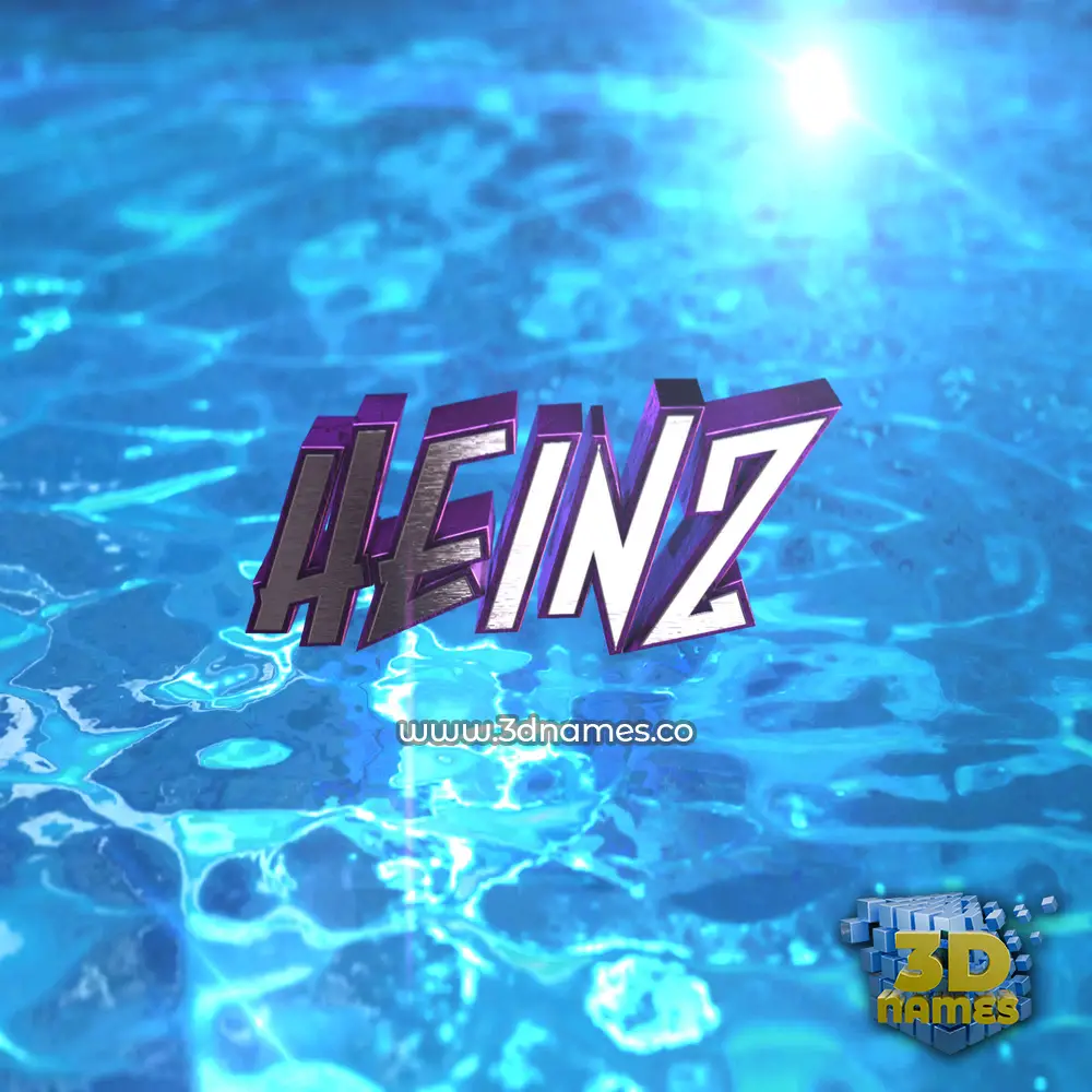 heinz in Water 2015 style - 3D name wallpaper
