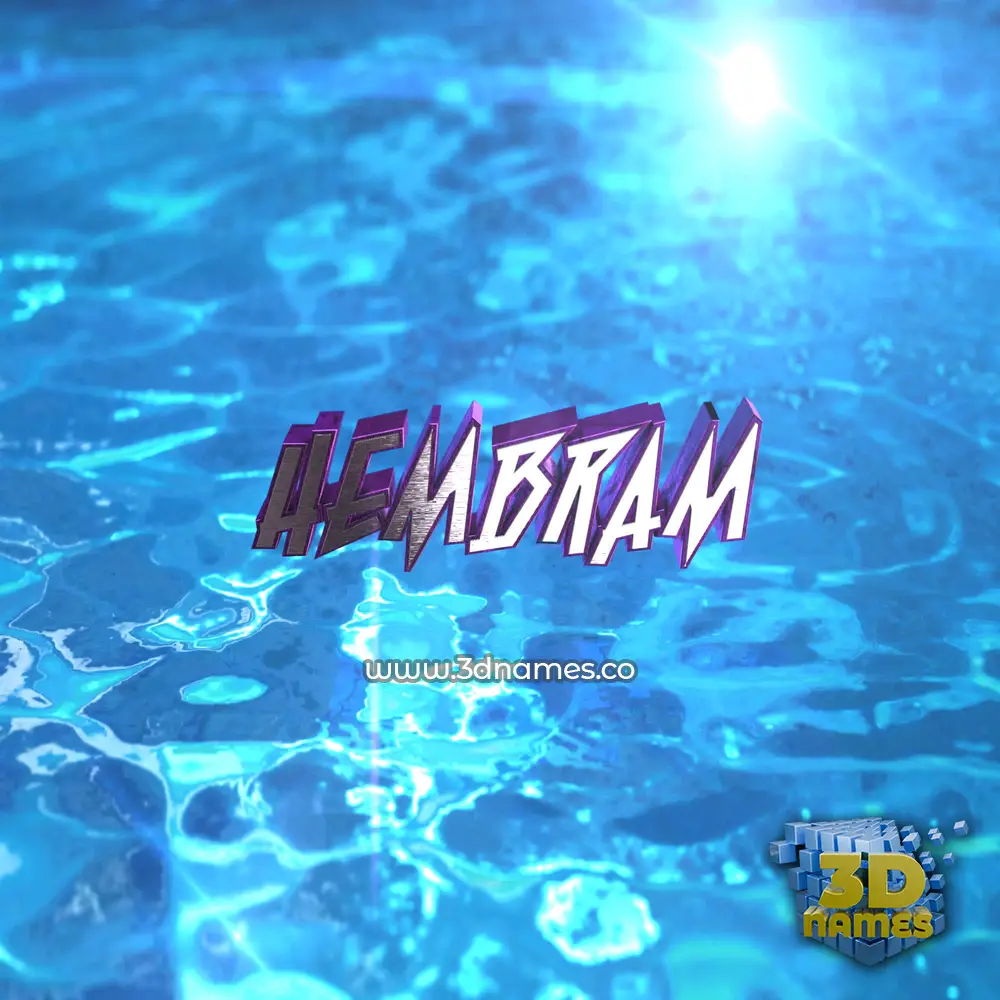 hembram in Water 2015 style - 3D name wallpaper