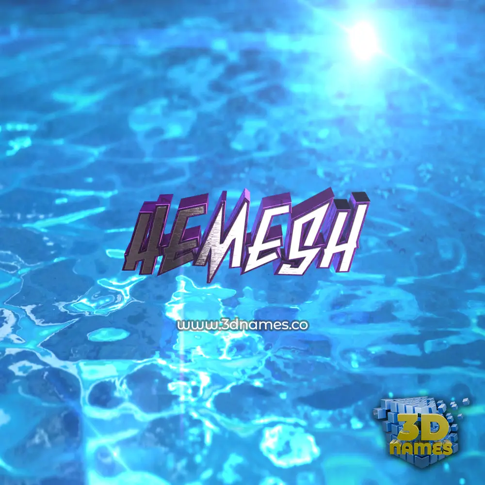 hemesh in Water 2015 style - 3D name wallpaper