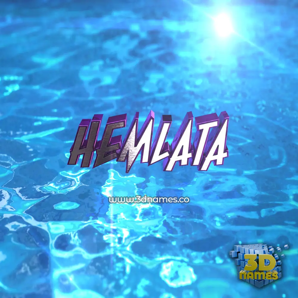 hemlata in Water 2015 style - 3D name wallpaper