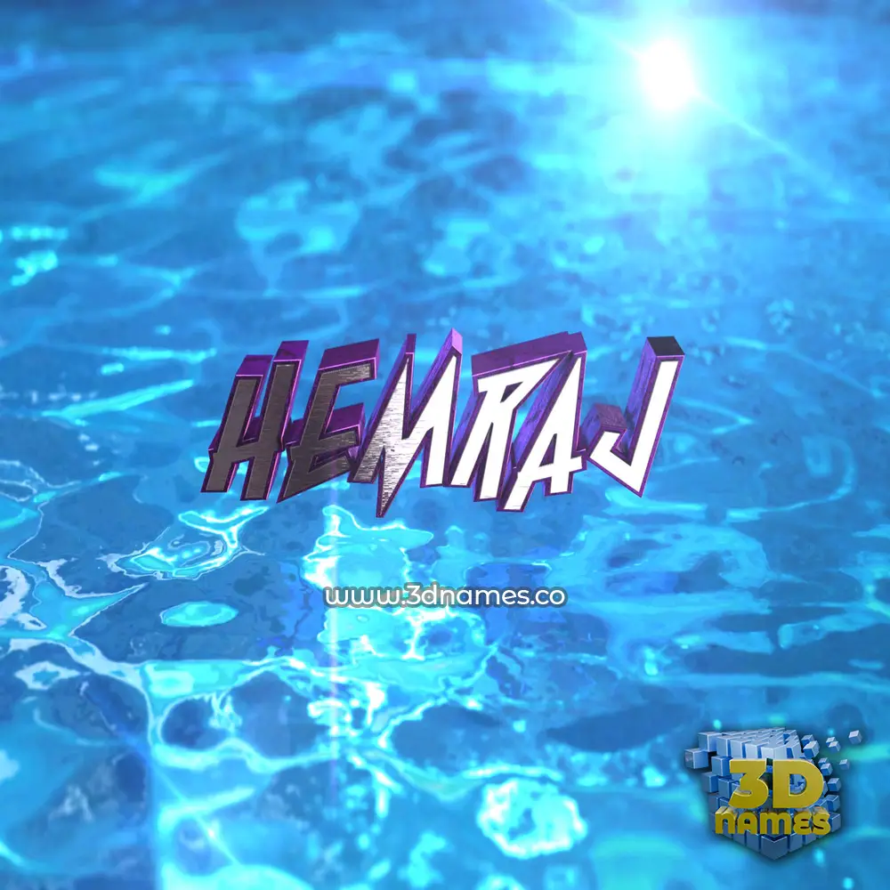 hemraj in Water 2015 style - 3D name wallpaper