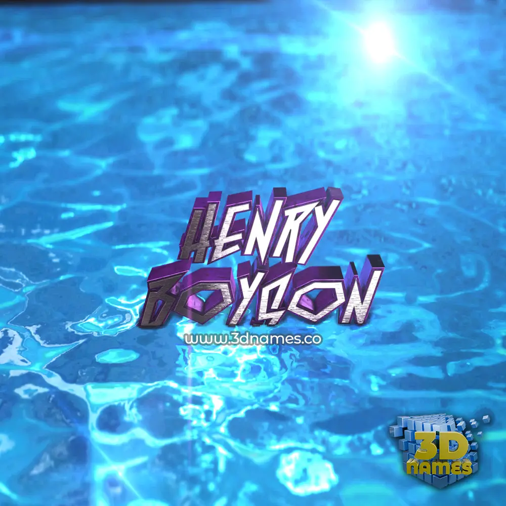 henry boyson in Water 2015 style - 3D name wallpaper