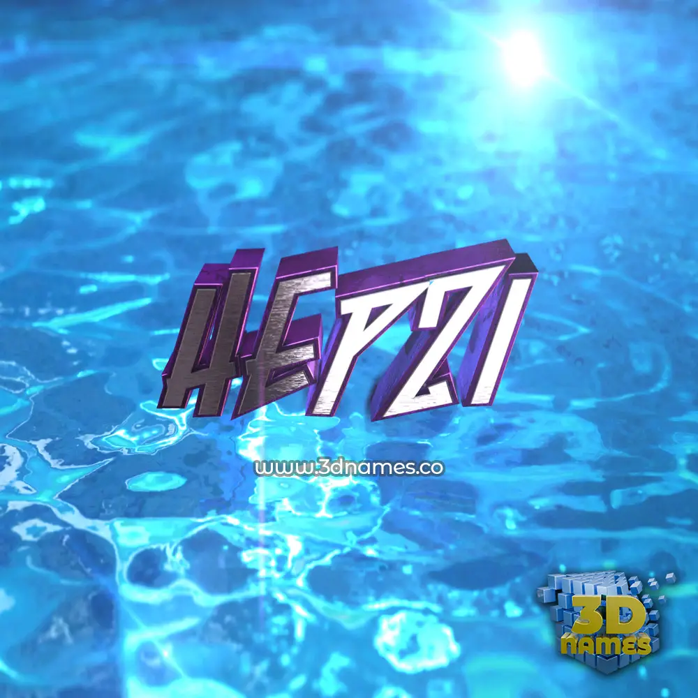 hepzi in Water 2015 style - 3D name wallpaper