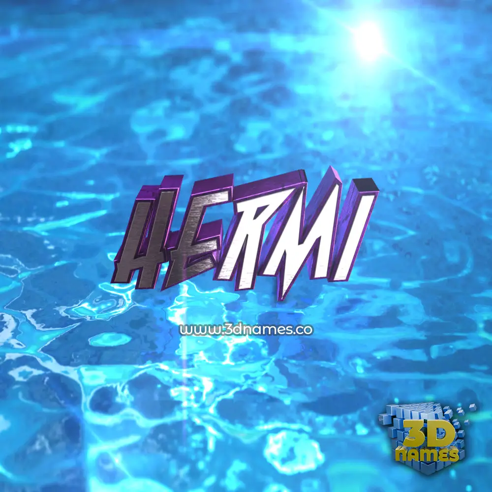 hermi in Water 2015 style - 3D name wallpaper