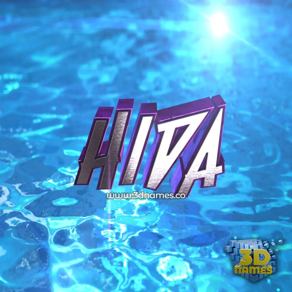 hida in Water 2015 style - 3D name wallpaper
