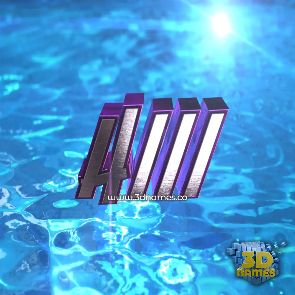 hiii in Water 2015 style - 3D name wallpaper