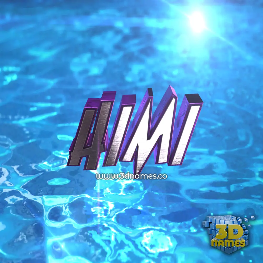 himi in Water 2015 style - 3D name wallpaper