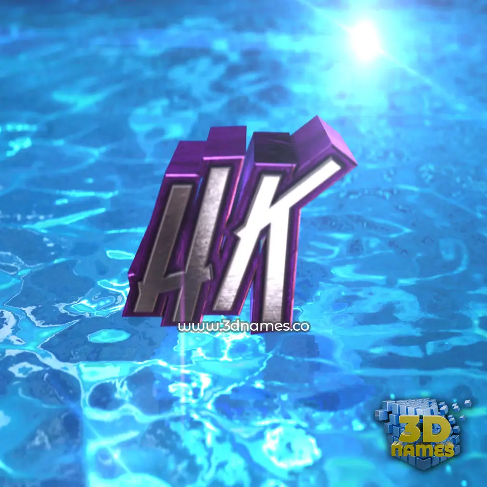 hk in Water 2015 style - 3D name wallpaper