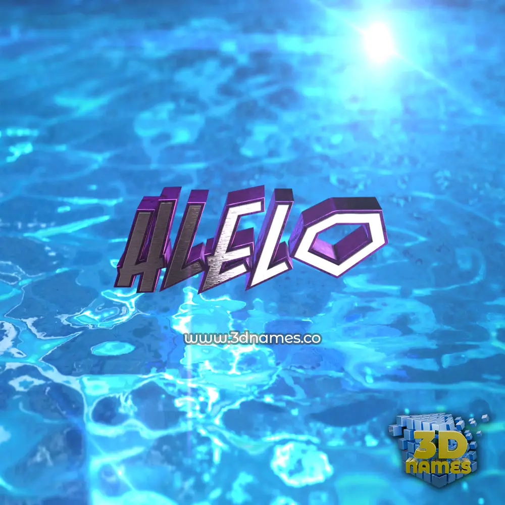 hlelo in Water 2015 style - 3D name wallpaper