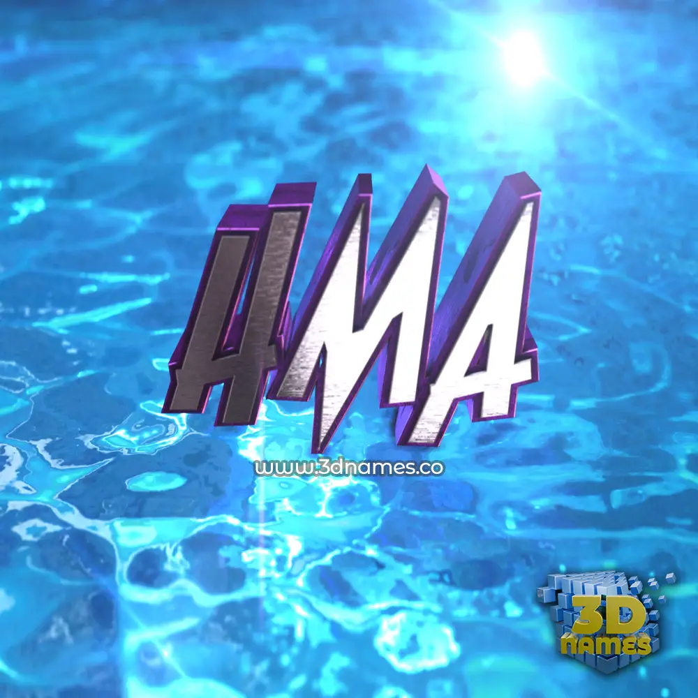 hma in Water 2015 style - 3D name wallpaper