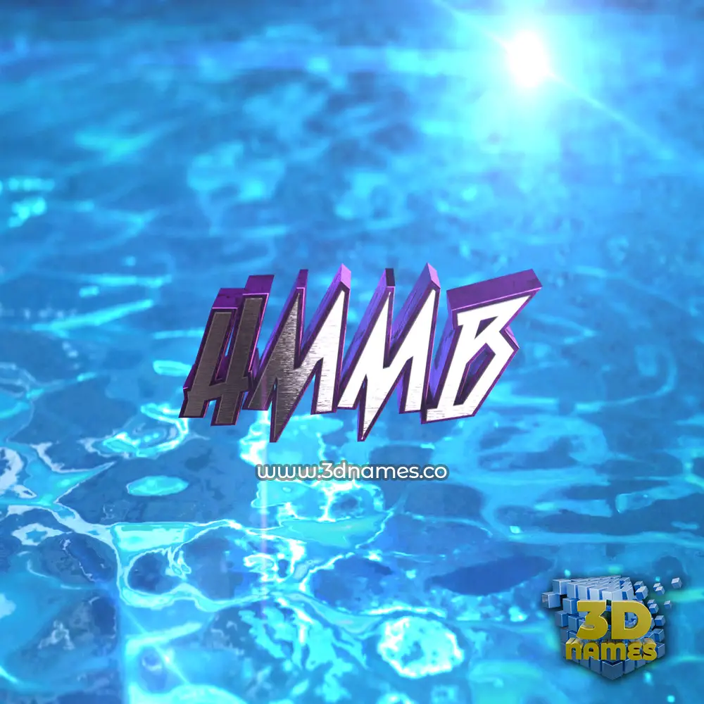 hmmb in Water 2015 style - 3D name wallpaper
