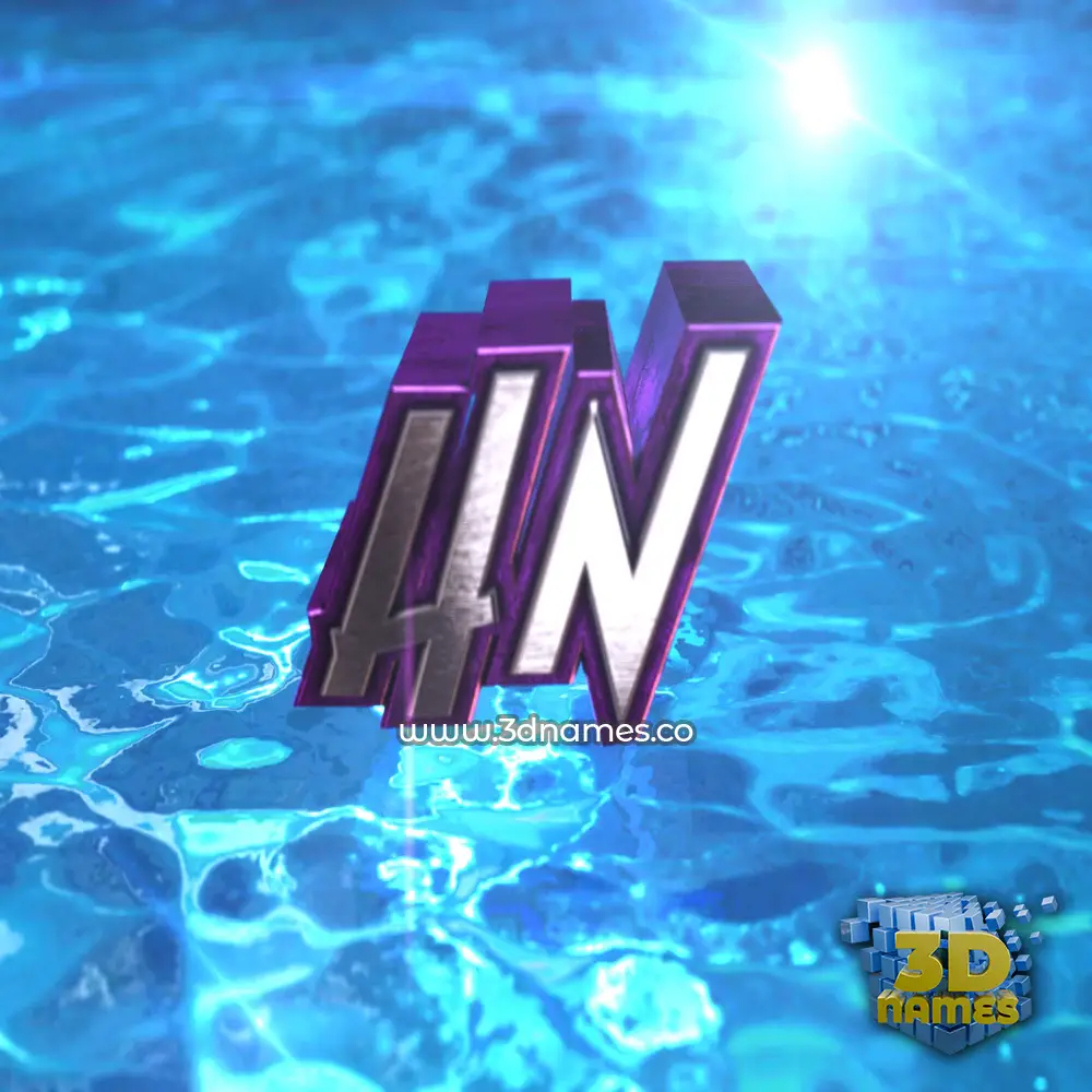 hn in Water 2015 style - 3D name wallpaper