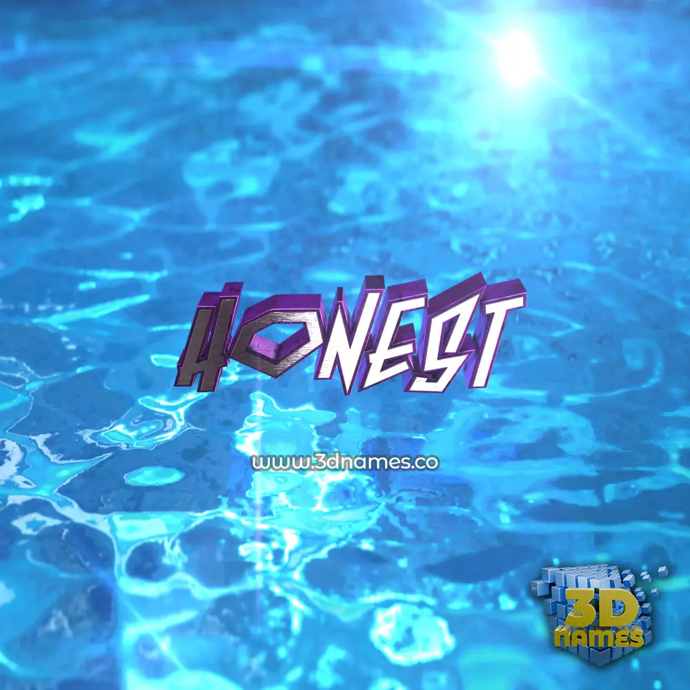 honest in Water 2015 style - 3D name wallpaper