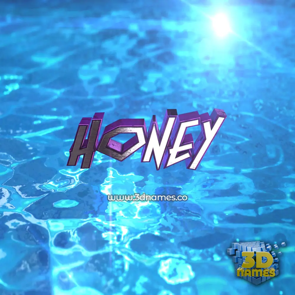 honey in Water 2015 style - 3D name wallpaper