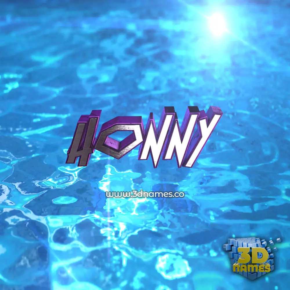 honny in Water 2015 style - 3D name wallpaper