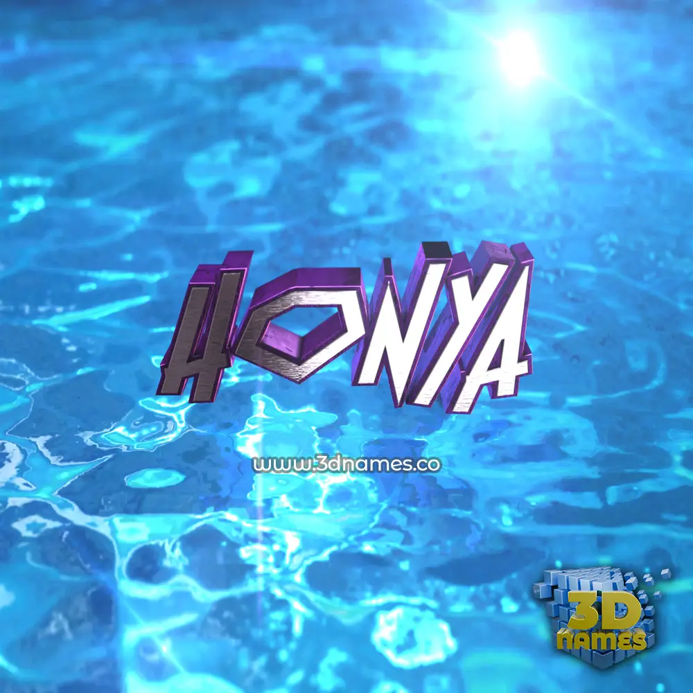 honya in Water 2015 style - 3D name wallpaper