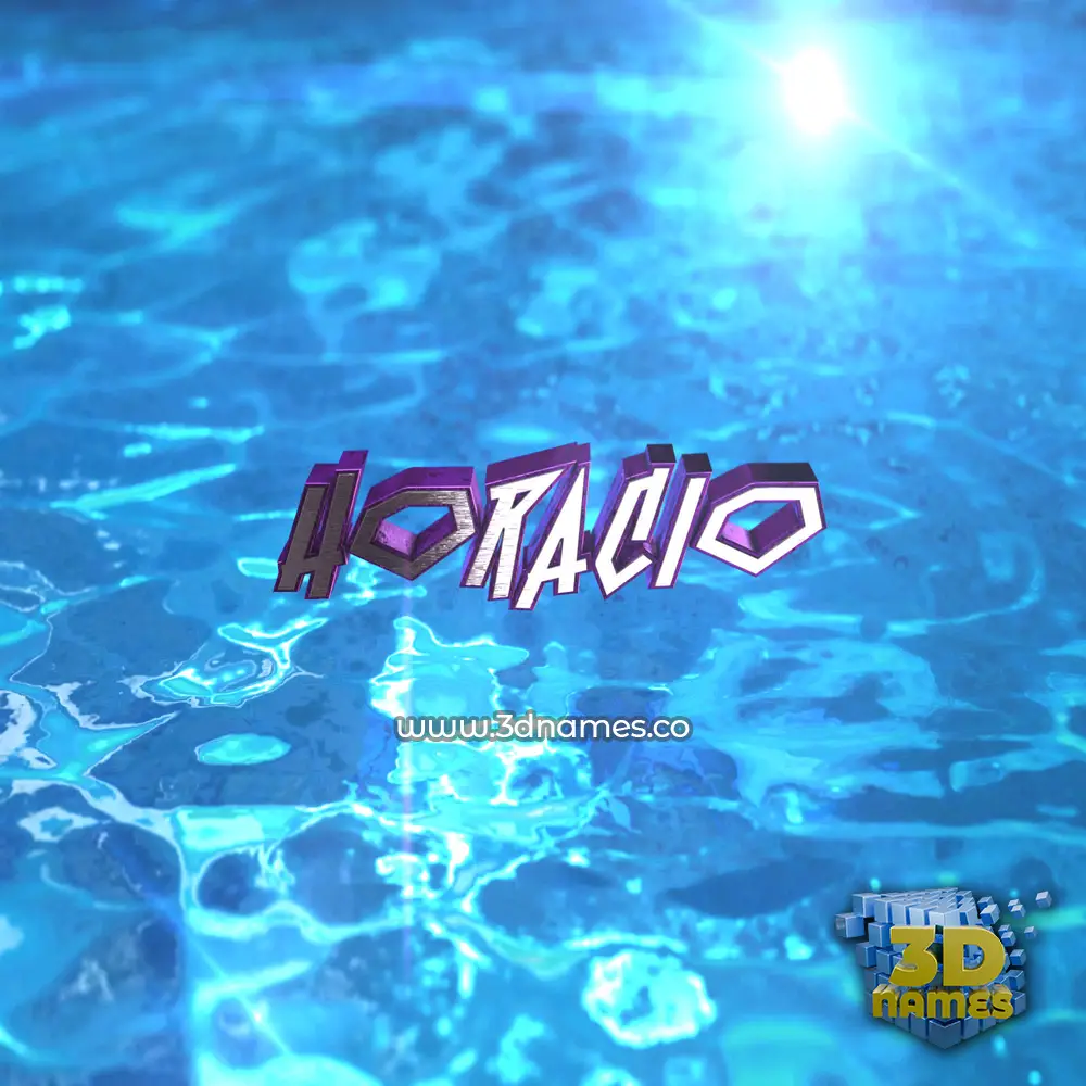 horacio in Water 2015 style - 3D name wallpaper