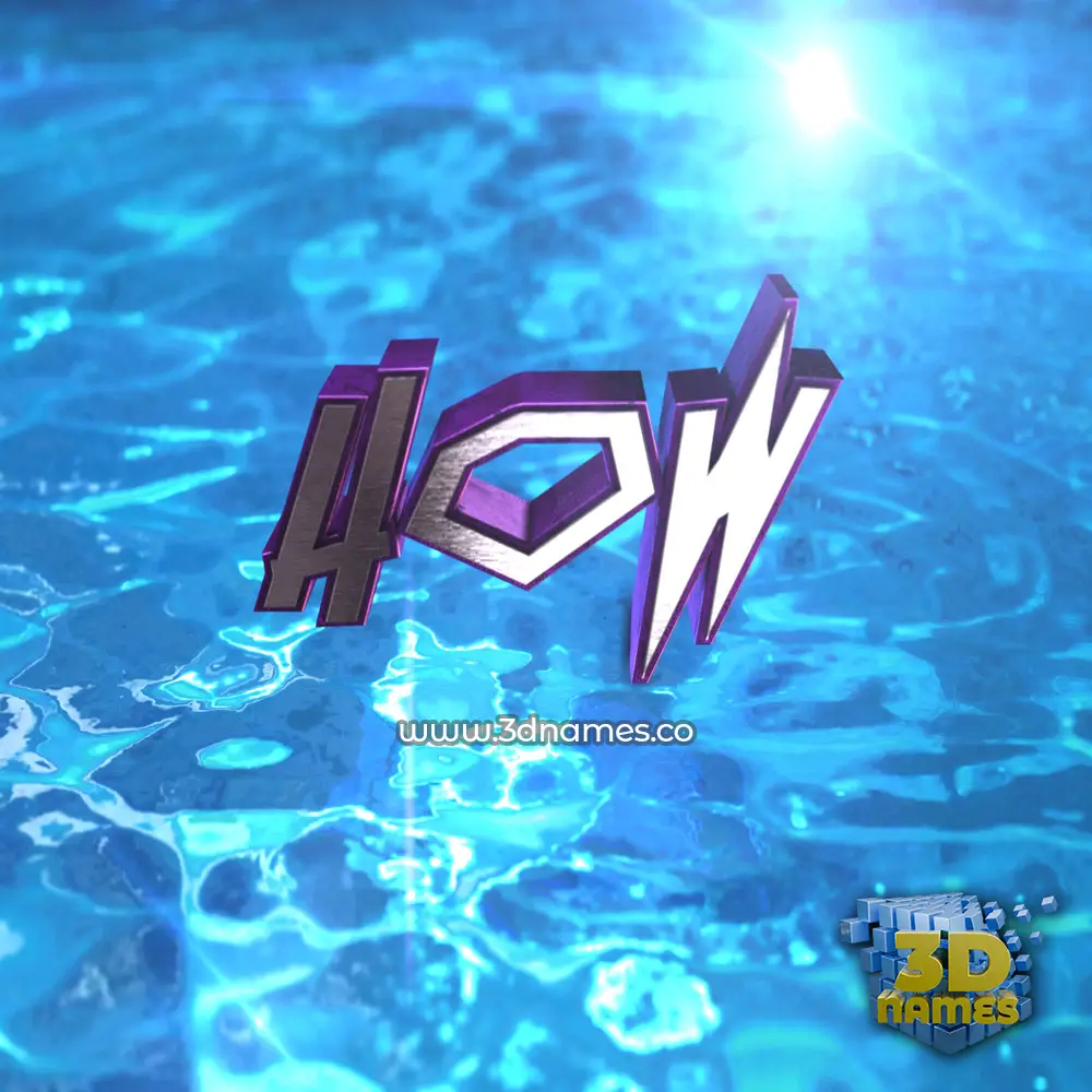 how in Water 2015 style - 3D name wallpaper