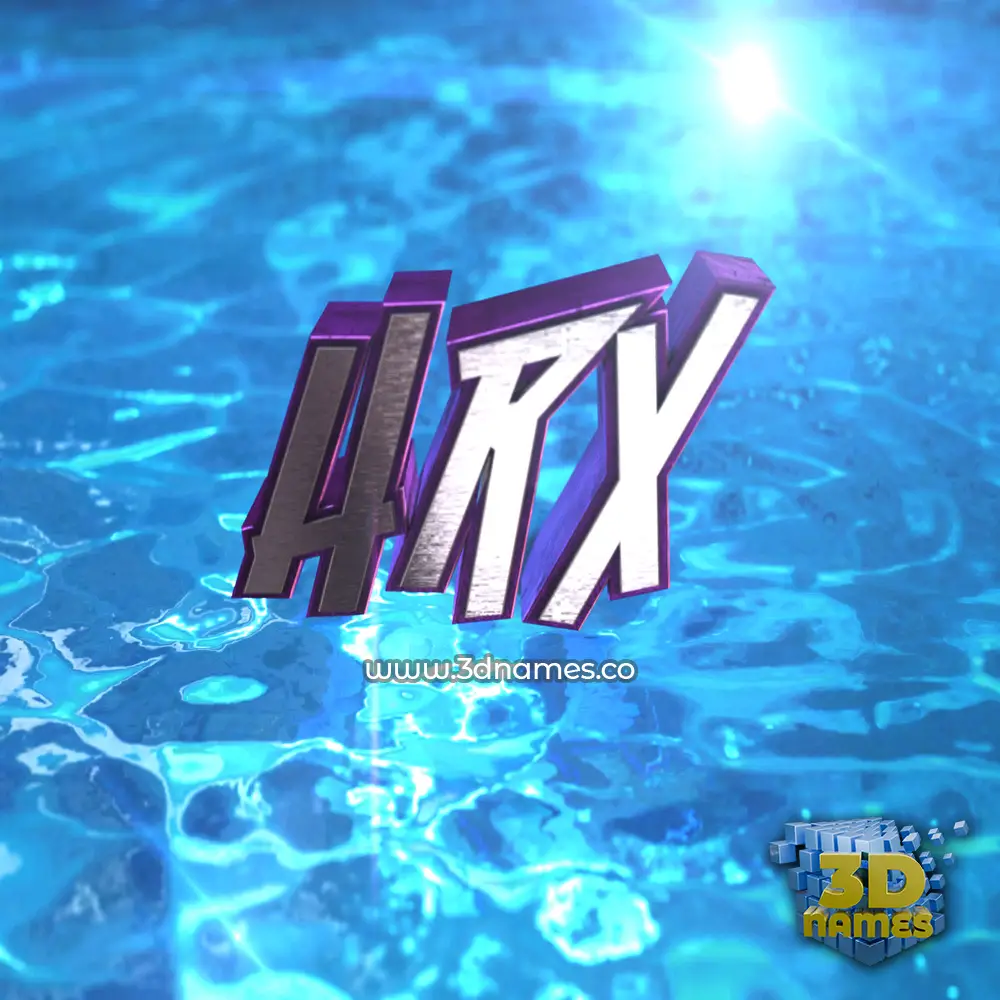 hrx in Water 2015 style - 3D name wallpaper