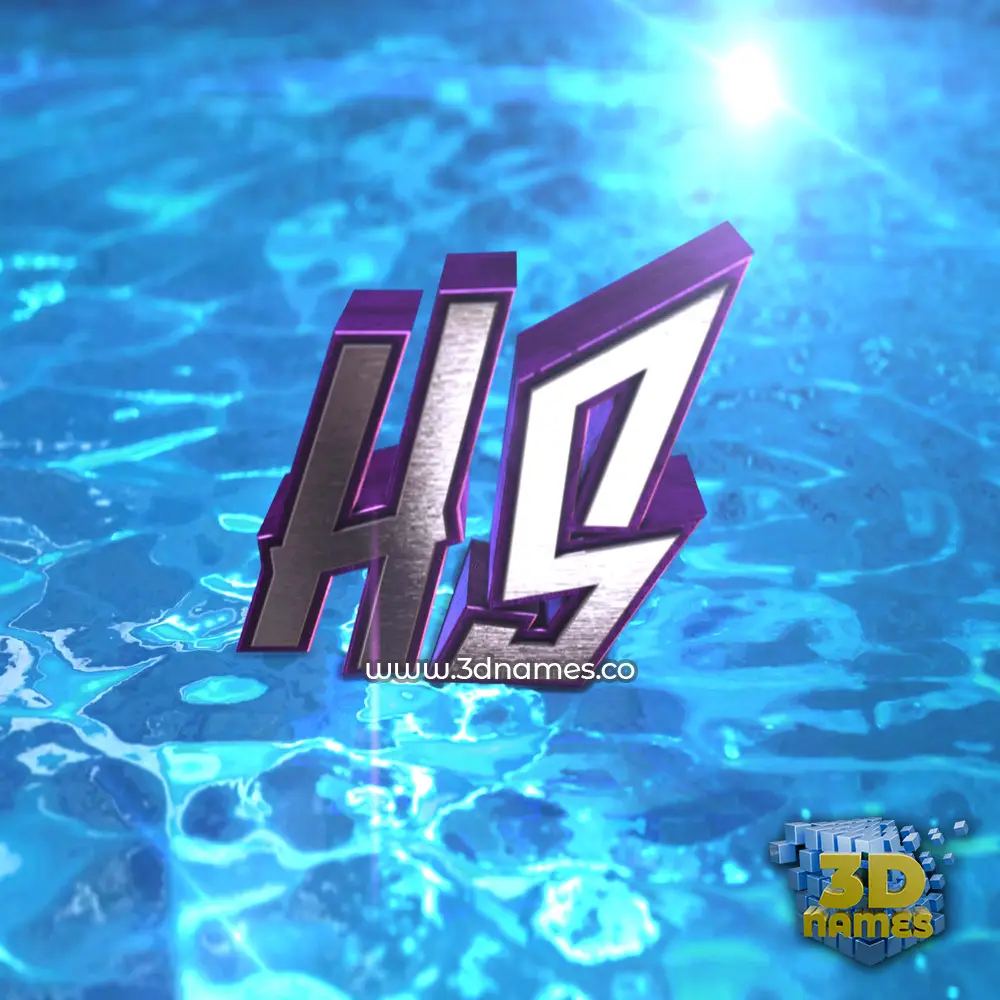 hs in Water 2015 style - 3D name wallpaper