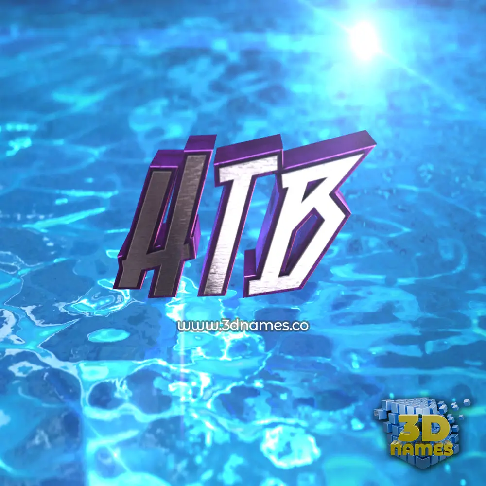 htb in Water 2015 style - 3D name wallpaper