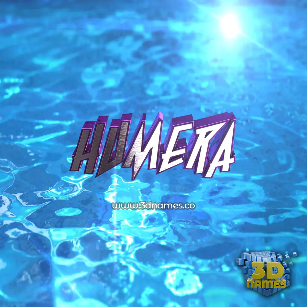 humera in Water 2015 style - 3D name wallpaper