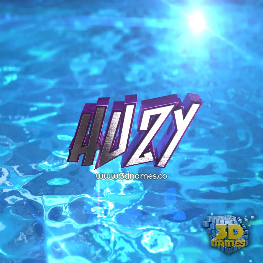 huzy in Water 2015 style - 3D name wallpaper