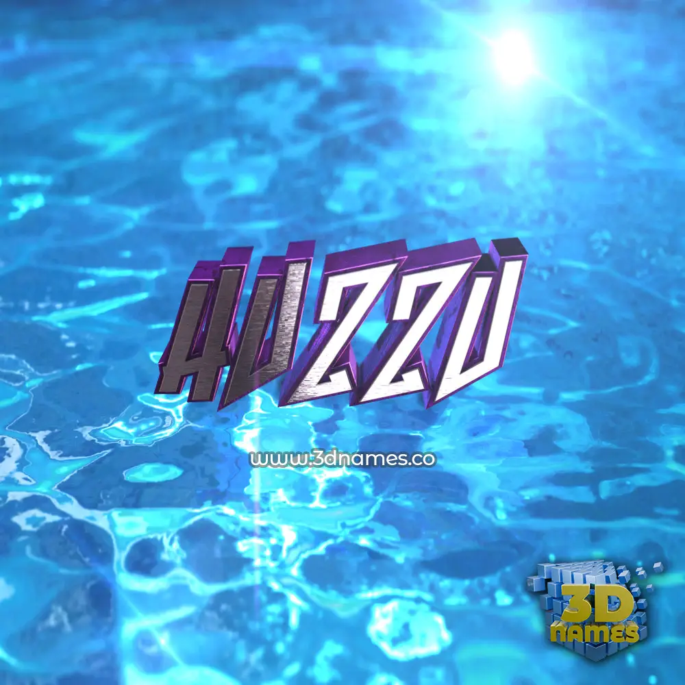 huzzu in Water 2015 style - 3D name wallpaper