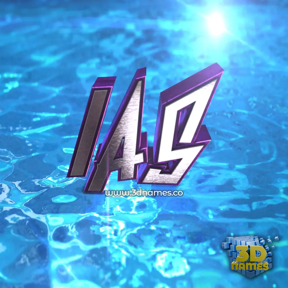 ias in Water 2015 style - 3D name wallpaper