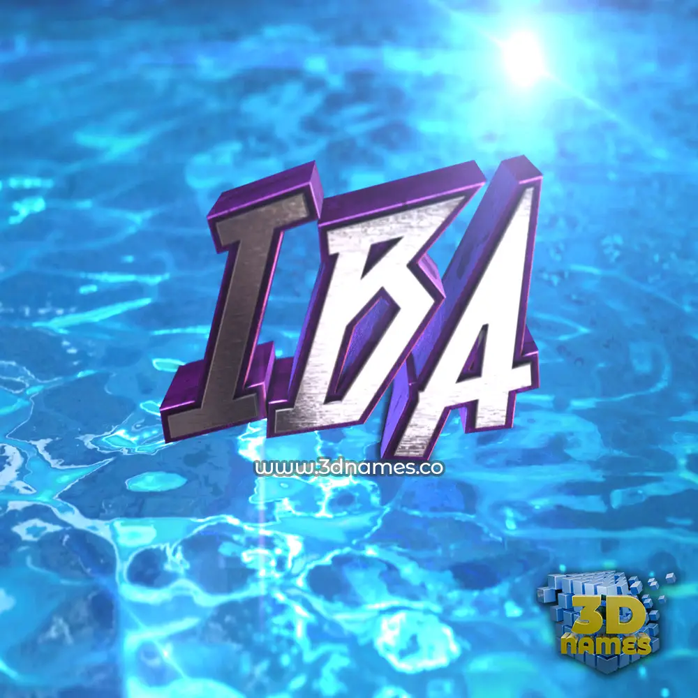 iba in Water 2015 style - 3D name wallpaper
