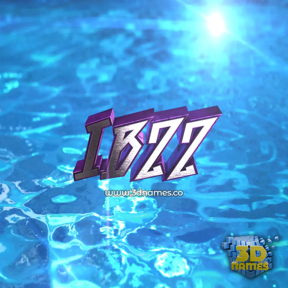 ibzz in Water 2015 style - 3D name wallpaper