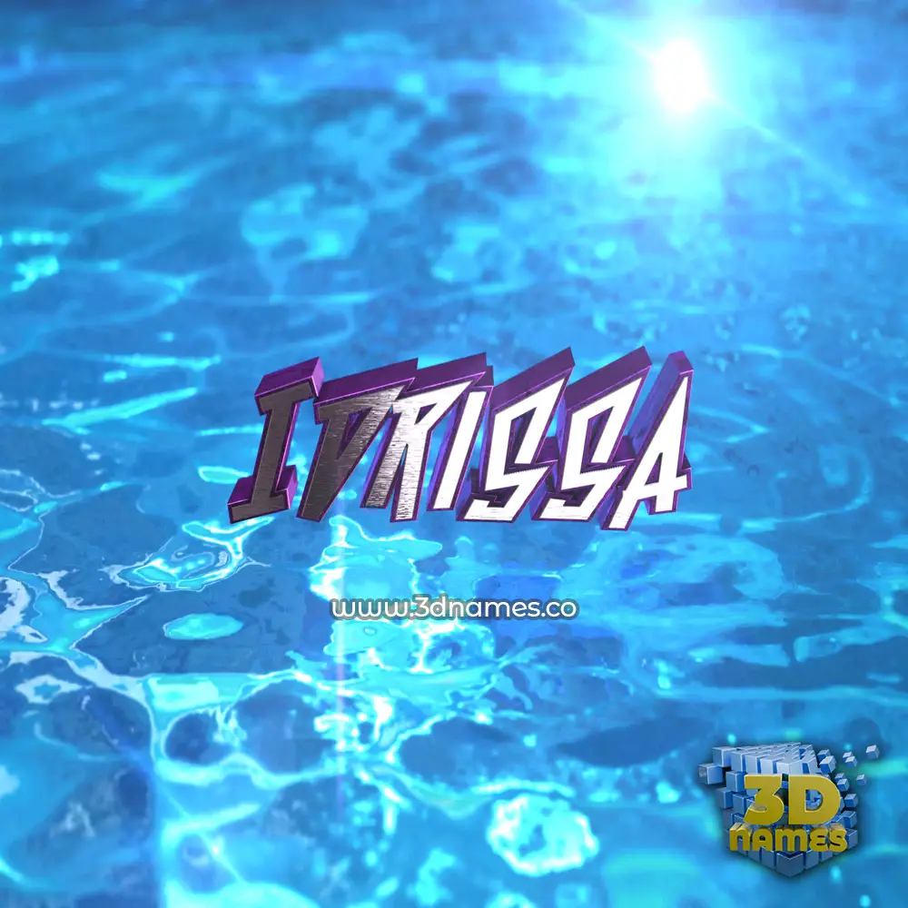 idrissa in Water 2015 style - 3D name wallpaper