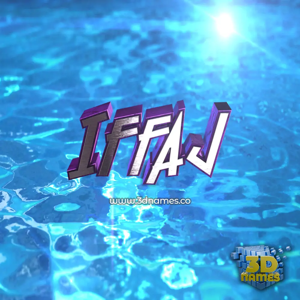iffaj in Water 2015 style - 3D name wallpaper