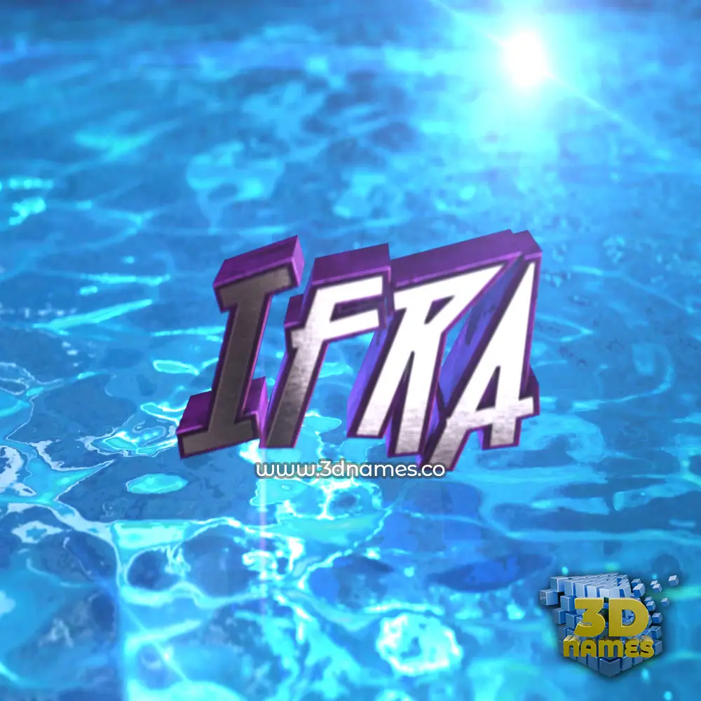 ifra in Water 2015 style - 3D name wallpaper