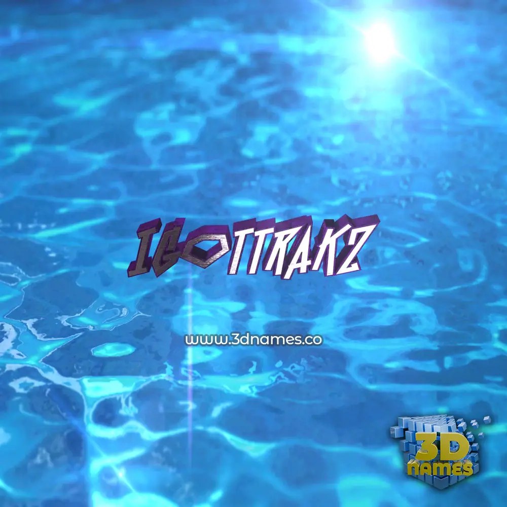 igottrakz in Water 2015 style - 3D name wallpaper