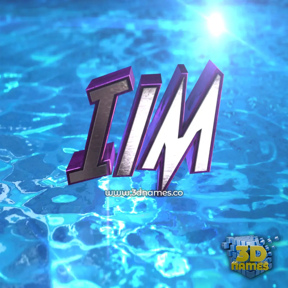 iim in Water 2015 style - 3D name wallpaper