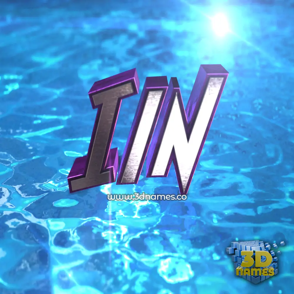 iin in Water 2015 style - 3D name wallpaper