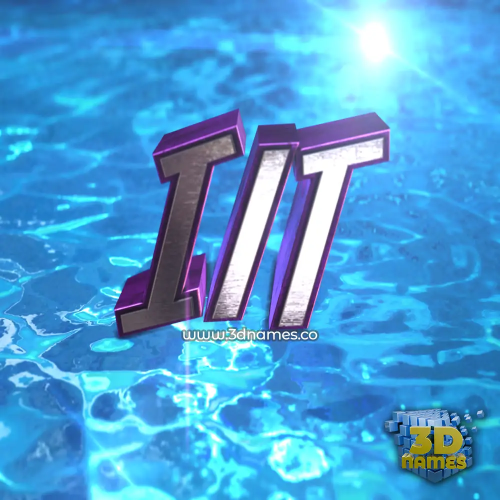 iit in Water 2015 style - 3D name wallpaper
