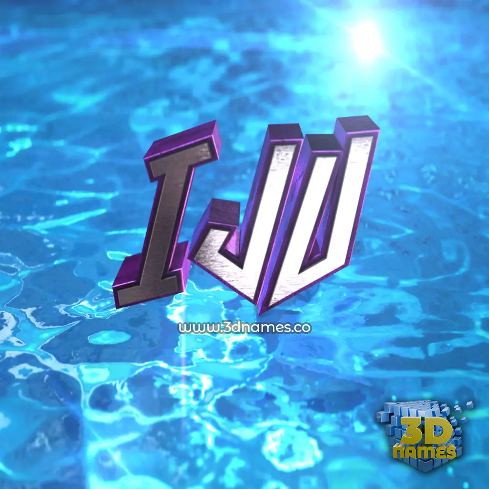 iju in Water 2015 style - 3D name wallpaper