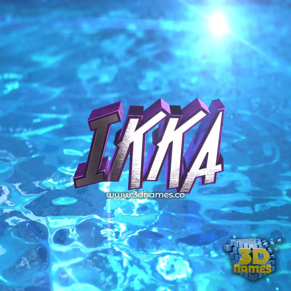 ikka in Water 2015 style - 3D name wallpaper