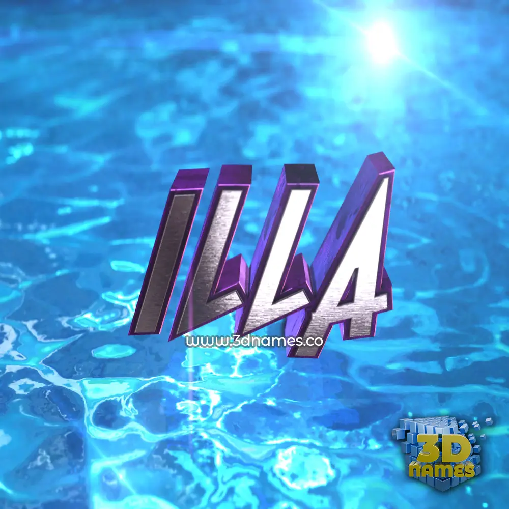 illa in Water 2015 style - 3D name wallpaper