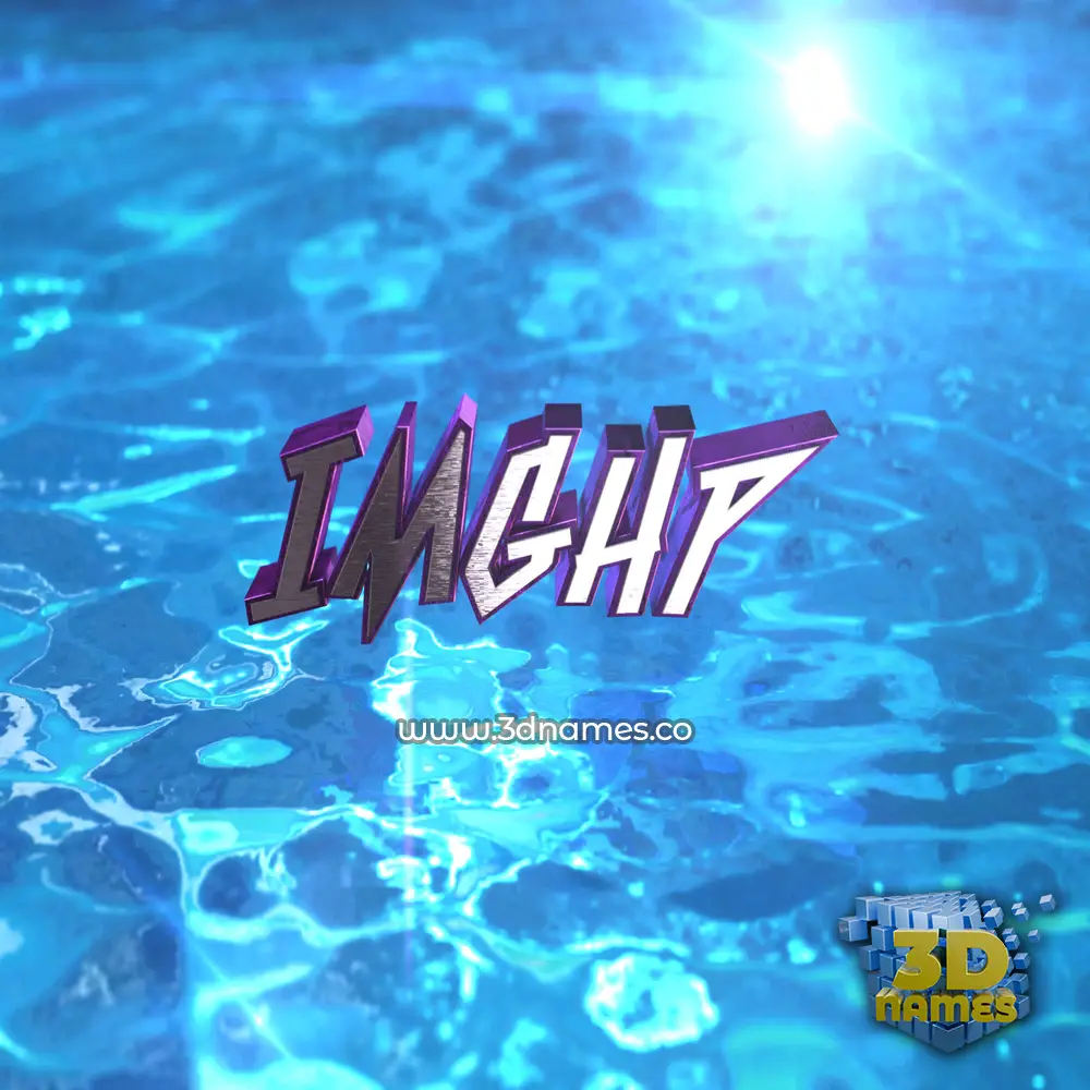 imghp in Water 2015 style - 3D name wallpaper