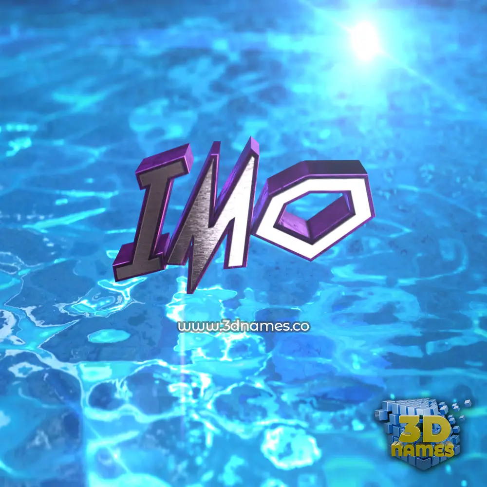 imo in Water 2015 style - 3D name wallpaper