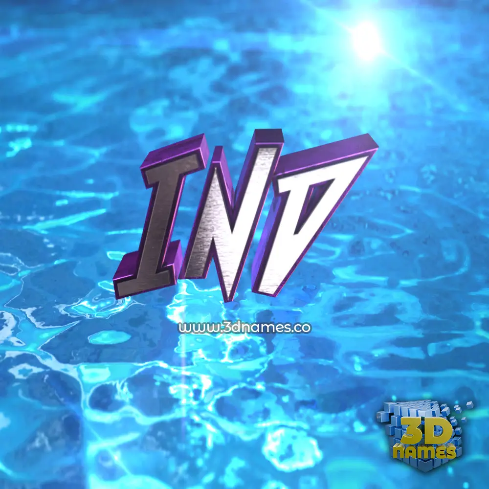 ind in Water 2015 style - 3D name wallpaper