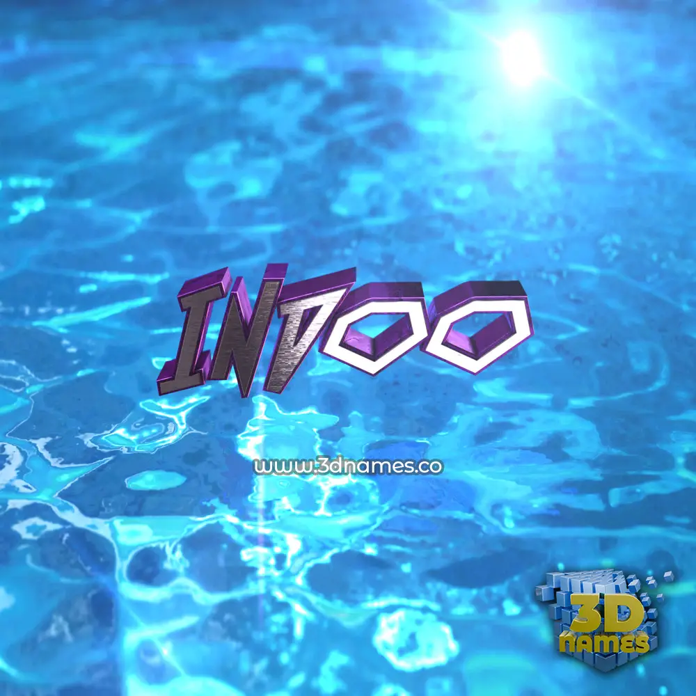 indoo in Water 2015 style - 3D name wallpaper